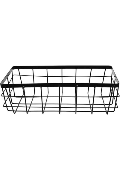 Baluue Rectangular Metal Wall Mounted Storage Basket for Bathroom and Kitchen...