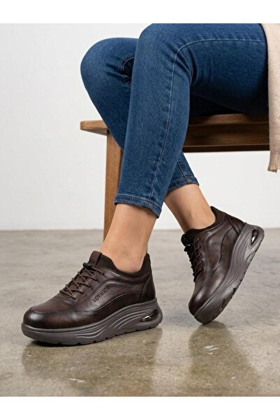 Voyager Women's Brown Genuine Leather Orthopedic Sole Seasonal New Season Cas...