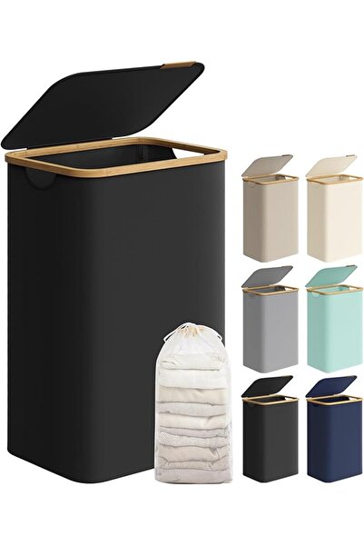 SONGMICS Laundry Hamper with Lid, Large Laundry Basket, 23.8 Gallons (90L), R...