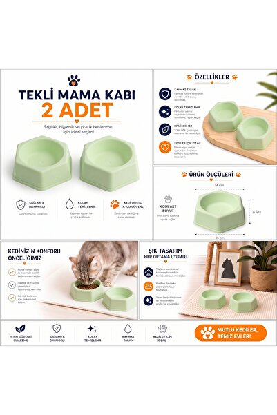 miyorapet KEDİ KÖPEK MAMA SU KABI TEKLİ