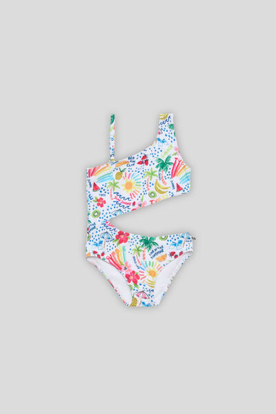 Tyess Girl Patterned Unikini
