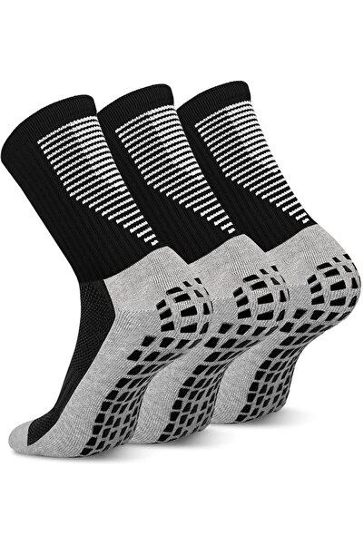 SANMUGEED 3 Pairs Grip Socks Football Men Women Anti Slip Sports Grip Socks B...