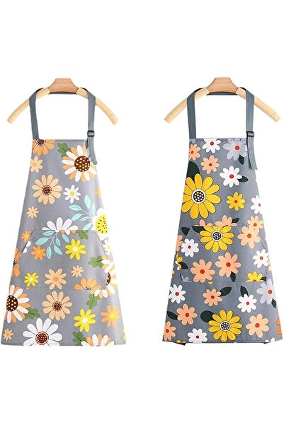 MAKINGTEC Kitchen Aprons for Women 2 Pack Adjustable Waterproof Cooking Apron...