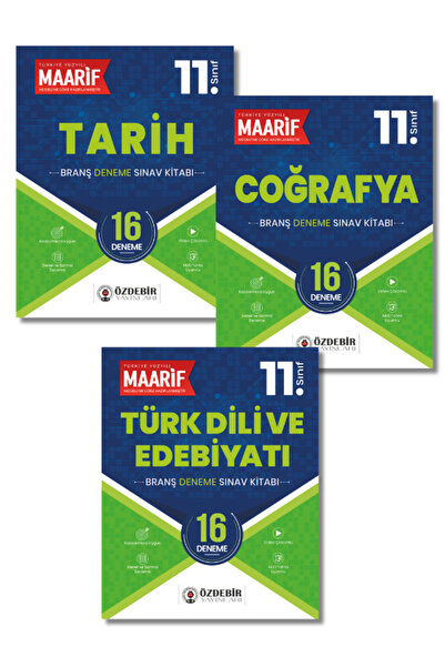 ÖZDEBİR YAYINEVİ 11.Sınıf Sözel Branş Deneme Türk Dili ve Edebiyatı,Tarih,Coğ...