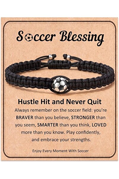 KASTWAVE Football Bracelets for Boys, Adjustable, Soccer Bracelet with Charm,...
