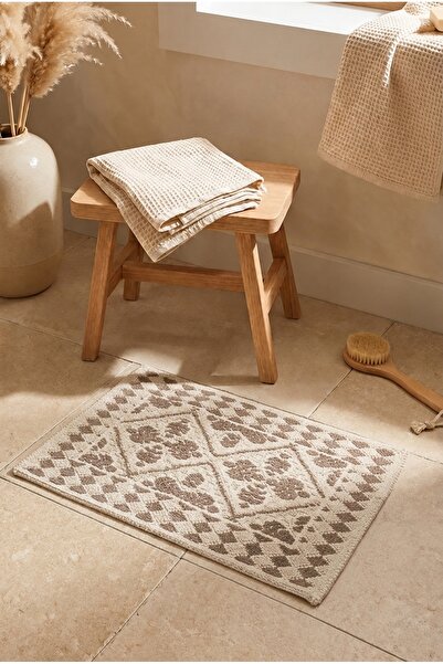 TAIBA COTTON Rivoli Lüks Pamuklu Bukle Banyo Paspası 40x60 cm - Makinede Yıka...