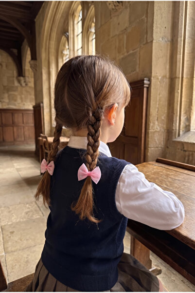 Katia&Bony Girl's Tulle Bowknot 2-Piece Rubber Buckle Dark Pink