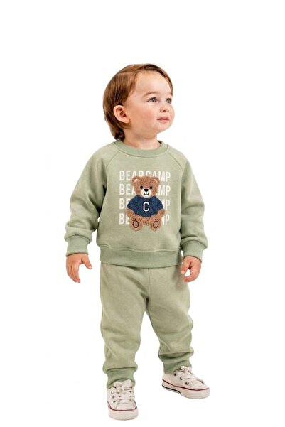 Valia Baby طقم ملابس للأطفال الأولاد من القطن المطرز من "BEAR CAMP" مكون من ق...