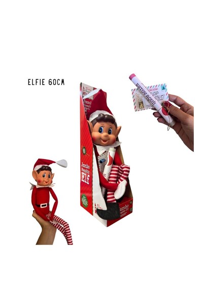 Elves Behavin' Badley Long Leggedvinyl Head Red Elf In Tray Box 2 Astd