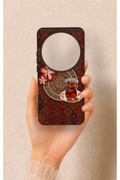 Vip Case حافظة سيليكون متوافقة مع هاتف Xiaomi Mi 15 Ultra بنمط السجاد والشاي