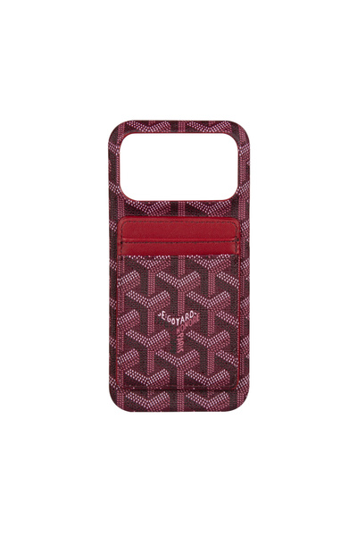 DUKKANCASE Burgundy Card Holder Magsafe Phone Case Dk290 iPhone 18 Pro
