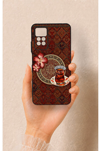 Vip Case Redmi Note 11 Pro 4G Uyumlu Halı ve Çay Desenli Silikon Kılıf