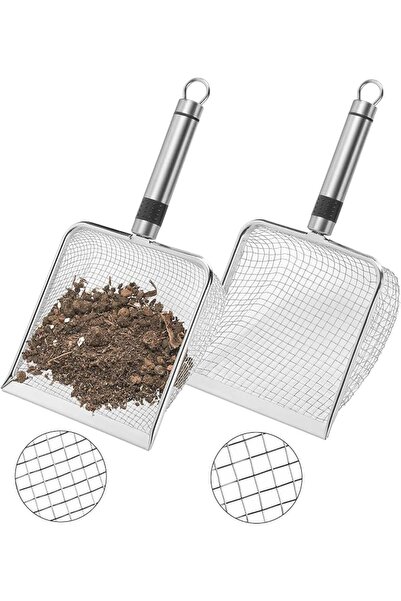 NIUBI 2PCS Gardening Soil Sifter, NIUB Garden Sieve Sifter with Handle (3.8/5...