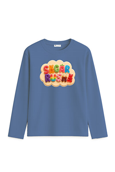 BLITZIST تي شيرت للأطفال بأكمام طويلة مطبوع عليه Sugar Rush Candy Jelly Bean