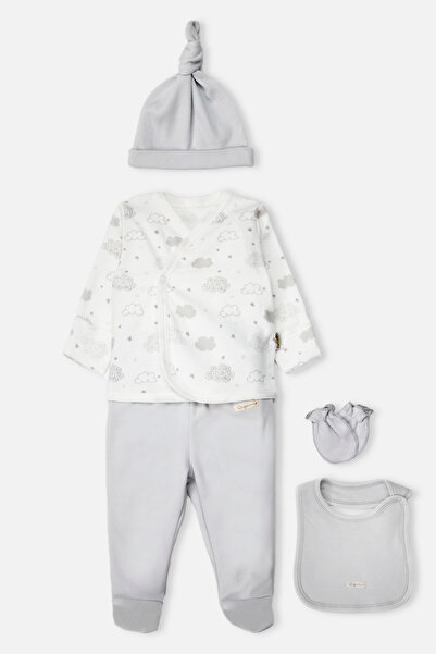 Bebetto Organic Interlock Zibin Set 5-Piece (Organic Dream) Gray