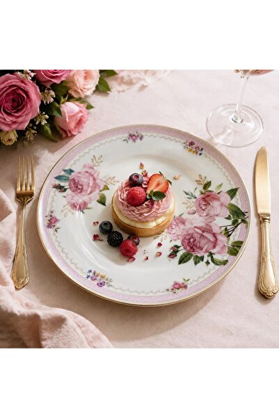 Easy Life Collection's Chant Des Roses Porselen Servis Tabağı 26,5 cm
