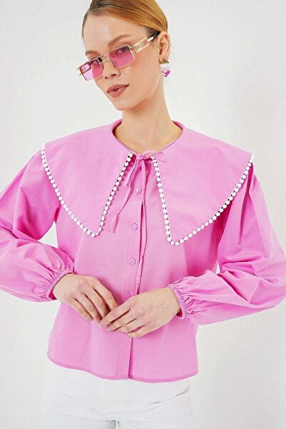 Shopping Shop Baby Collar Shirt Pink