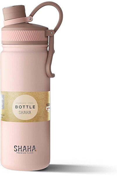 SHAHA Stainless Steel Vacuum Bottle Sport, 680Ml, Pink