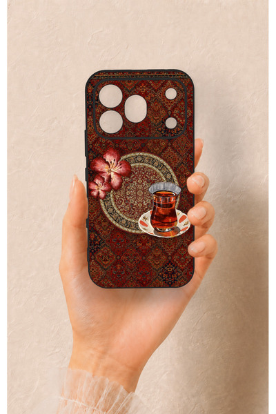 Vip Case Honor 600 Pro Uyumlu Halı ve Çay Desenli Silikon Kılıf