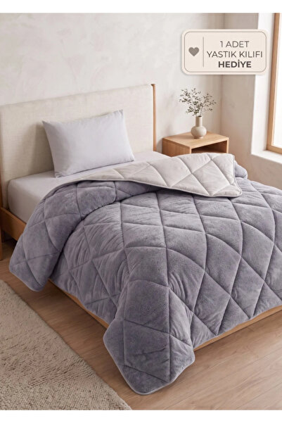 Faiend Single Premium Double-Sided Wellsoft Quilt Set Beige – 1 Pillowcase In...
