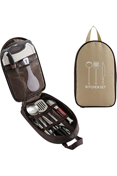 GENERAL Camping Cookware Set 8Pcs Stainless Steel Outdoor Kitchen Kit