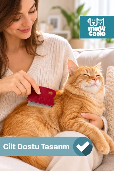 muvicado Cat Dog Lice Comb Flea Tick Lice and Nit Comb Metal Comb Set