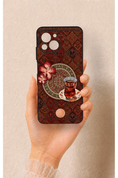 Vip Case Reeder S23 Pro Max Compatible Carpet and Tea Pattern Silicone Case