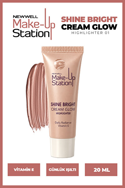 New Well Make -Up Station Shine Bright Cream Glow 02 Sahara 20 ML