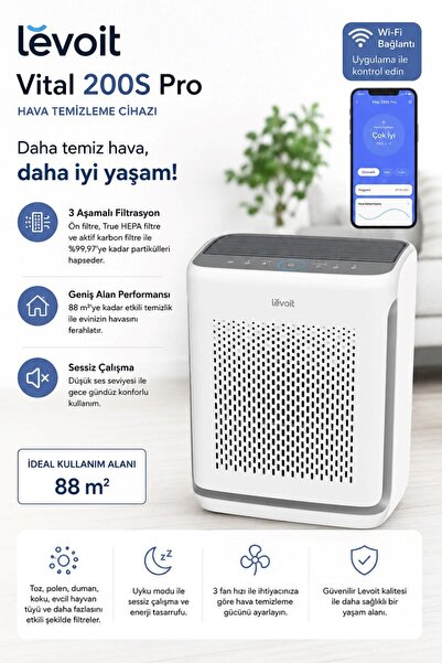 Levoit Hava Temizleyici H13 HEPA Filtreli Toz Polen Tüy ve Koku Temizleme