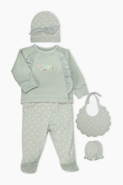 Bebetto Interlock Zibin Set 5 Pieces (Cute Girl) Mint
