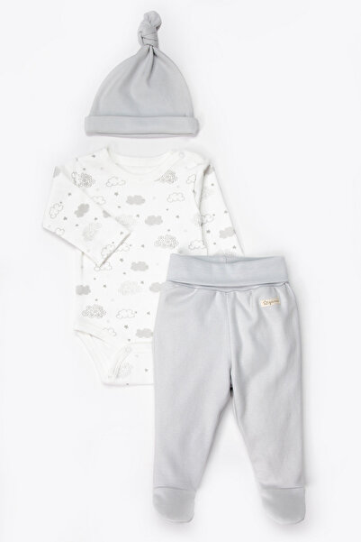 Bebetto Organic Interlock Body Set 3-Piece (Organic Dream) Gray