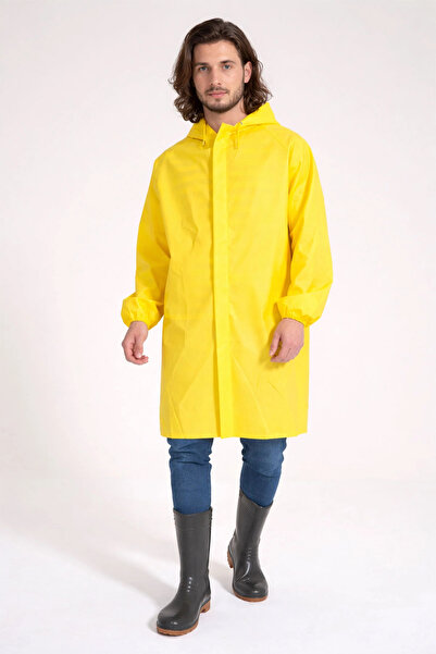 Kardelen İş Elbiseleri Domestic Below-Knee Trench Coat - Pvc Y-7600 Yellow