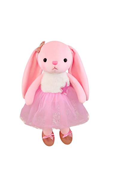 Generic Brand Jucărie Balerina Iepuraș, Plush, Roz, 40 cm