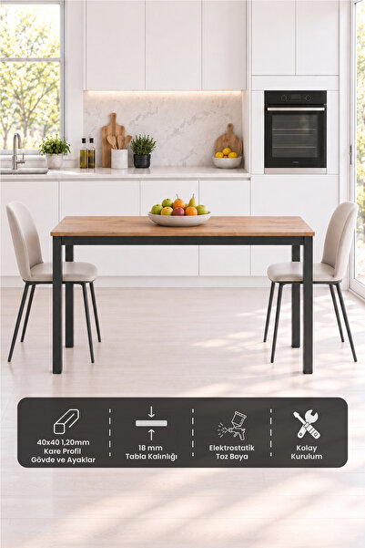 SEHPOL Balkon Masası 120x45x73 cm (Antrasit - Atlantik Çam)