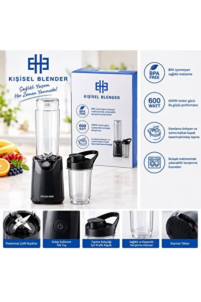 English Home KBL 3100 Kişisel Blender Antrasit