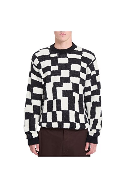 Volcom CARRAU Καρό Πουλόβερ Μαύρο XL