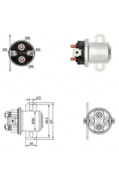 ZM 4408 Starter Solenoid 24V 39Mt