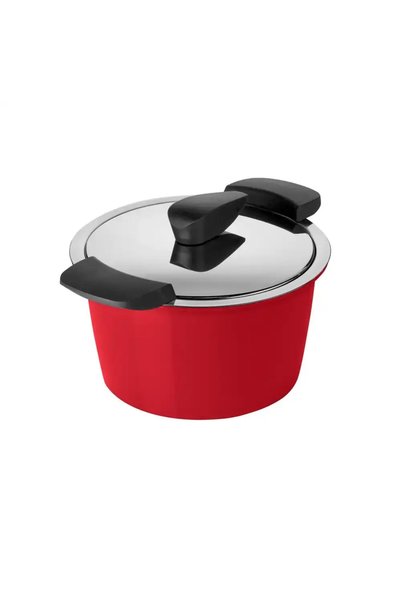 Kuhn Rikon Oală cu capac, Kuhn Rikon, Hotpan, 1 L, Ø14 cm, roșu