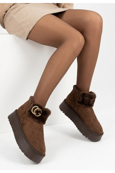 Erbilden Women's Boots Brown Suede Stylish Fape