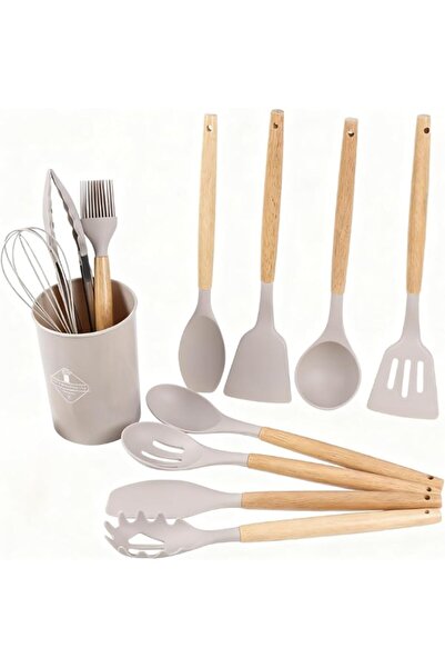 ANYUAN Silicone Kitchen Utensil Set, 12 Pieces, Including Storage Rack, Spoon...