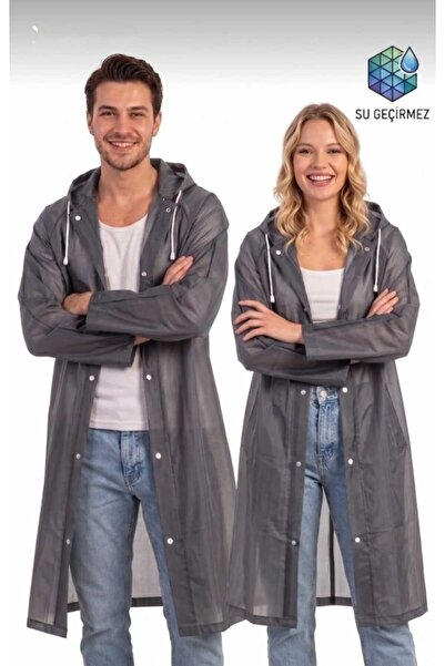 Butik تصميم عصري وشفاف: معطف واق من المطر للجنسين مقاوم للماء مع مشابك تثبيت ...