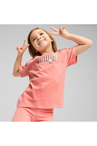 Puma X Hk&Fr Graphic Çocuk Pembe T-Shirt