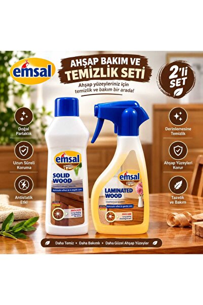 Emsal Ahşap Temizleyici Losyonu(Antistatik) & Ahşap Cilası (Antistatik) Bakım...