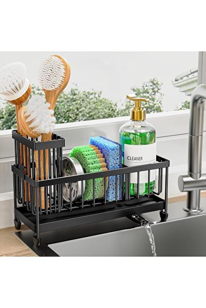 Generic Sponge Holder for Kitchen Sink, Sink Caddy with High Brush Holder, Or...