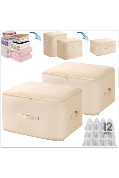 DoubleCare 2 Pcs Ultra Space Saving Self Compression Bags, 2 and 3 Layer Fold...
