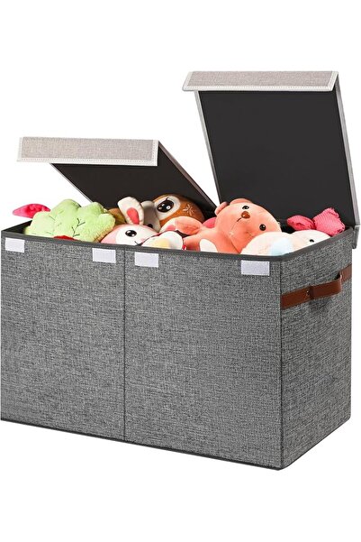 Beauenty Toy Storage Box, Foldable Linen-like Fabric Toy Chest with Removable...