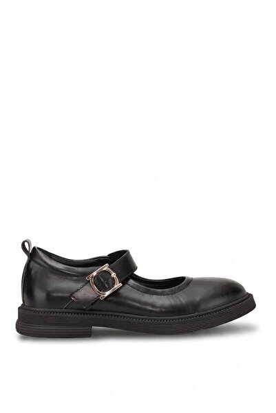 Mammamia D26Ka-920 Women's Genuine Leather Casual Shoes Black