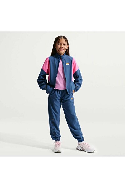 Nike Çocuk Unisex Lacivert Pembe Kylian Mbappé Woven Full-Zip Futbol Eşofman ...