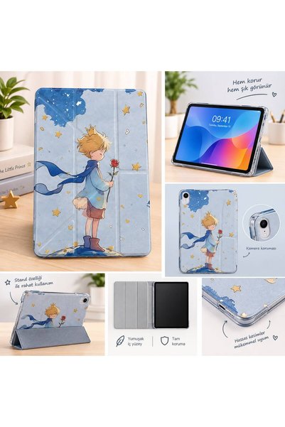Alfa MEC iPad 11.Nesil A16 11inç/10.Nesil 10.9 inç Uyumlu Desenli Mars Kalem Bölmeli Kılıf