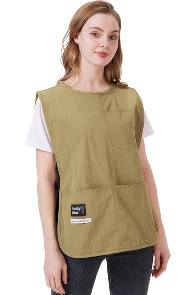KASTWAVE Waterproof Cobbler Apron for Women & Men with Pockets, Barber Smock ...